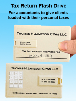 Accountant Tax Return Slim Card Flash Drive